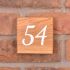 Solid Oak House Number Square