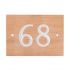 2 Digit Solid Oak Wood House Number